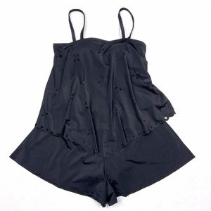 FIT 4 U Handkerchief Laser Cut Tankini Swimsuit 8